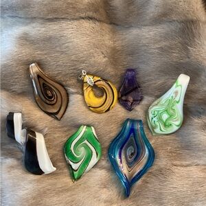 Colorful Glass Necklace Pendants